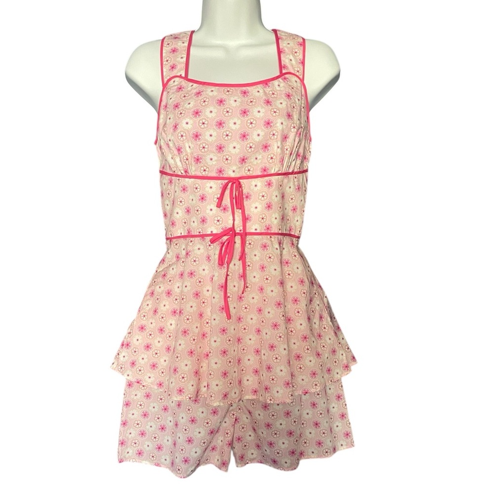Riverdale style pink daisy vintage pj set